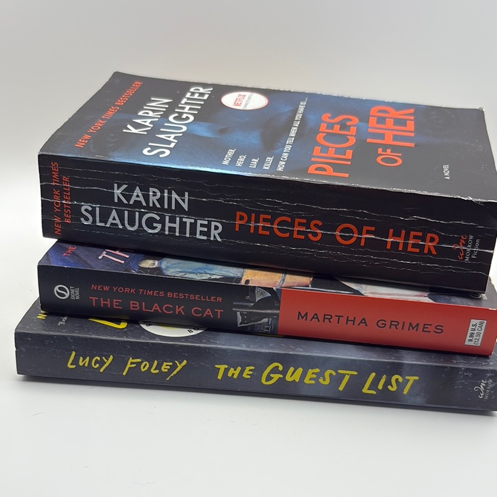 Thriller Fiction Bundle | The Guest List, Pieces of Her, The Black Cat | Murder